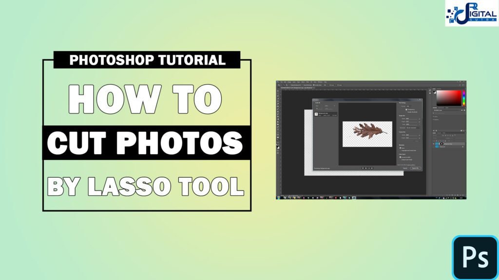 How to cut photos by lasso tool in Adobe Photoshop