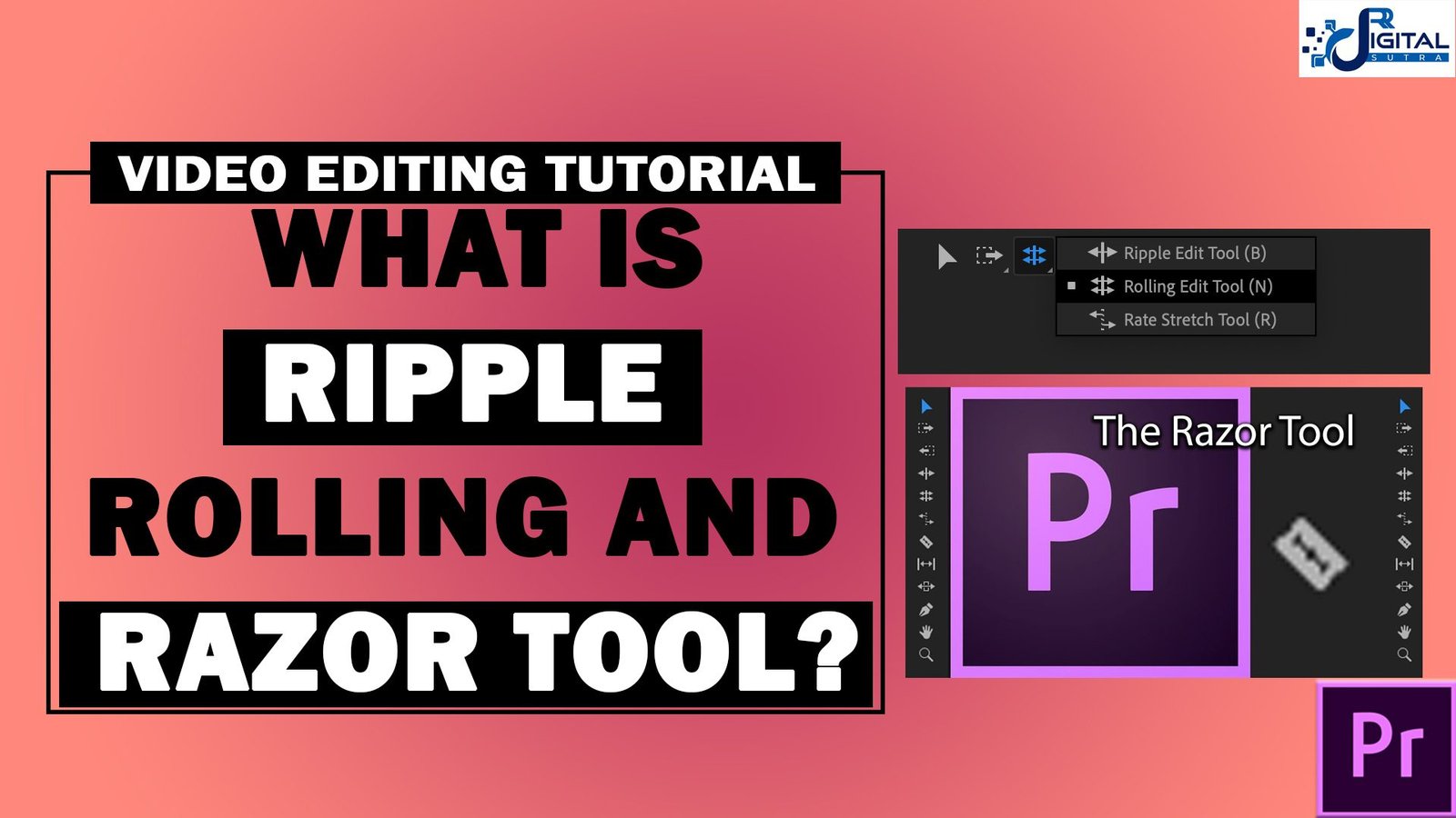 what does the razor tool do in adobe premiere pro