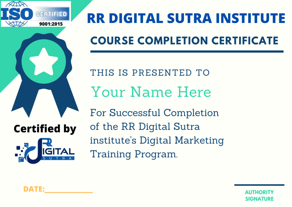 RR Digital Sutra Institute Certification
